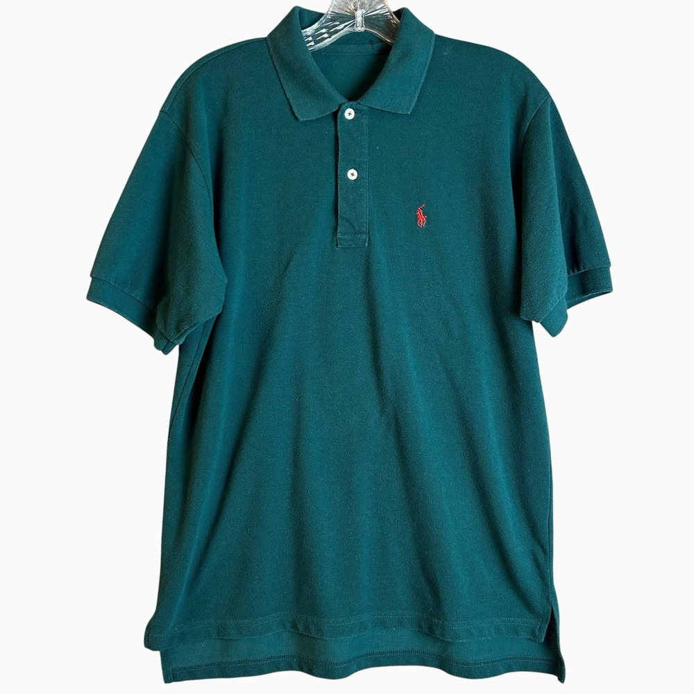 Polo Ralph Lauren Custom Slim Fit Mesh Polo Mens Medium Hunter Green, Was $110